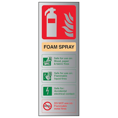 Extinguisher Sign - Rigid Plastic - Foam (Elec Safe) 200x80