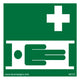 Stretcher Location Sign, No Text, 150x150mm, Rigid PVC
