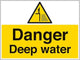 Warning - Deep water - 600x450mm RP