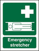 Stretcher Location Sign, With Text, 150x200mm, Rigid PVC
