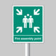 Aluminium Assembly Point Sign
