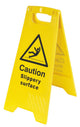 Caution Slippery Surface sign 600mm heavy duty plastic