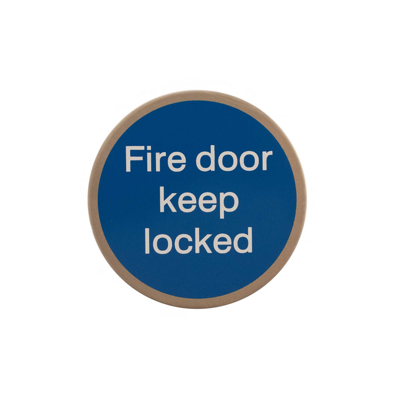 Self Adhesive 75mm Fire Door Keep Locked Shut 2 COLOUR SSS
