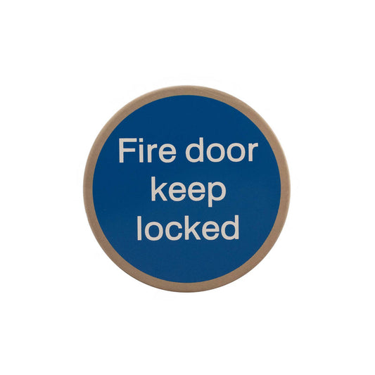 Self Adhesive 75mm Fire Door Keep Locked Shut 2 COLOUR SSS