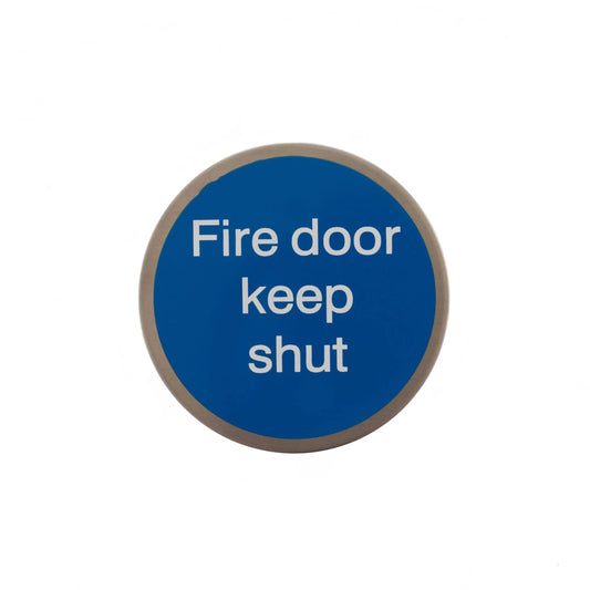 Self Adhesive 75mm Fire Door Keep Shut 2 COLOUR SSS
