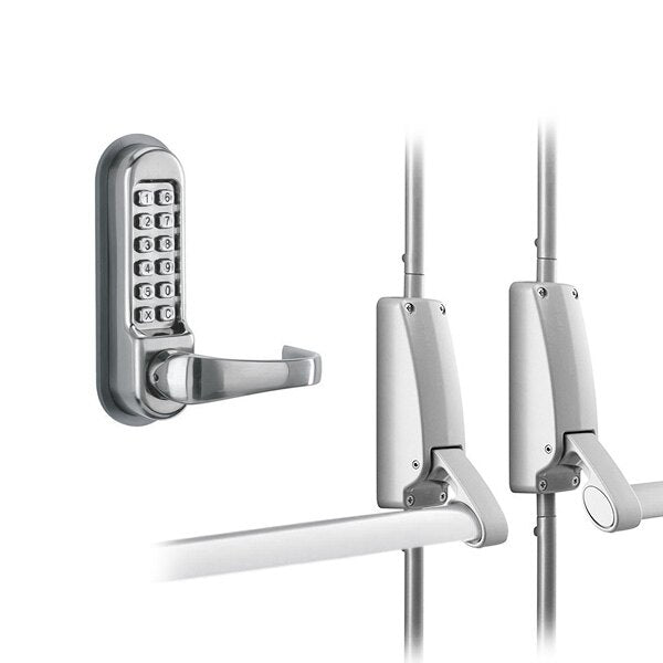 Briton Double Door Panic Bar with 9260 Code Lock OAD