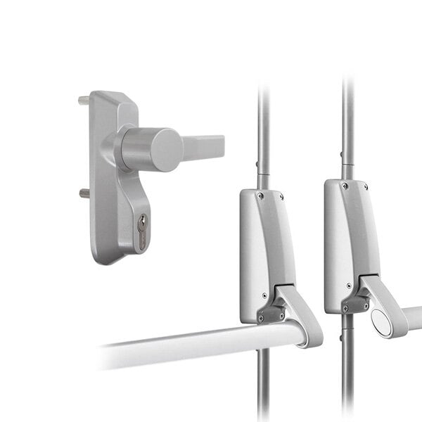 Briton Double Door Panic Bar with 1413/LE Outside Access Dev