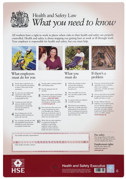 Health and Safety Poster (A2)