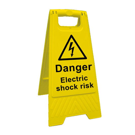 Danger Electric Risk sign 600mm heavy duty plastic