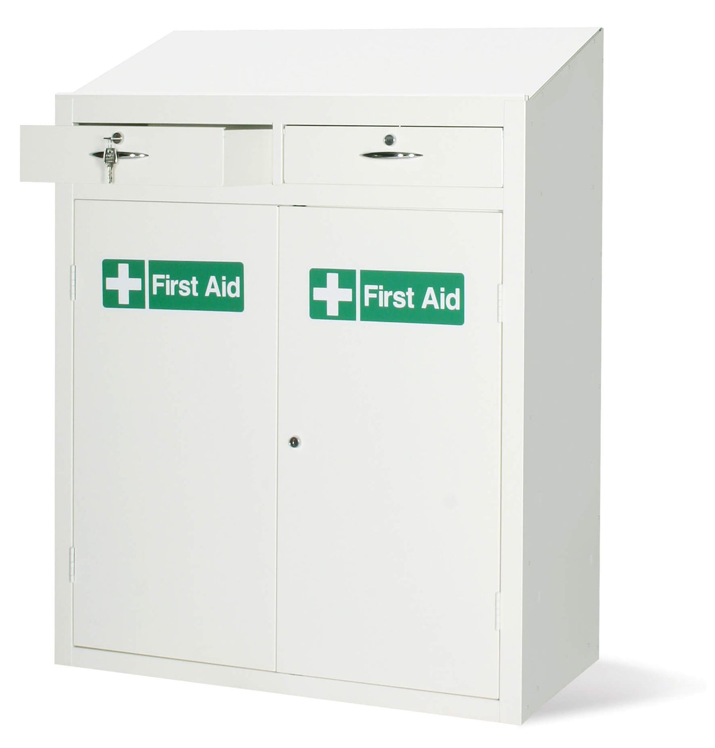 First Aid Storage Workstation - 1066/1200x915x457mm (sloped top)