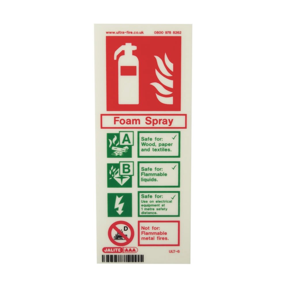 Extinguisher Sign - Rigid Plastic - Foam - 200x80mm (n elec)