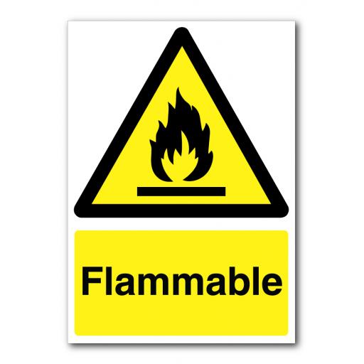 Flammable Substance Sign 200x150mm