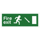 Fire Exit Signs - EEC Directive - Down Right (Rigid Plastic)