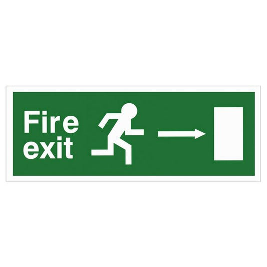 Fire Exit Signs - EEC Directive - Right (Rigid Plastic)