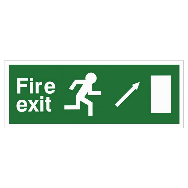 Fire Exit Signs - EEC Directive - Up Right (rigid plastic)