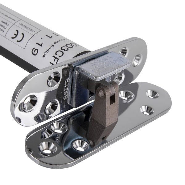 Astra Polished Chrome Concealed Door Closer Rnd Plates