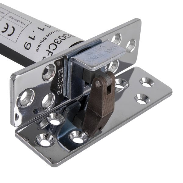 Astra Polished Chrome Concealed Door Closer Sqr Plates