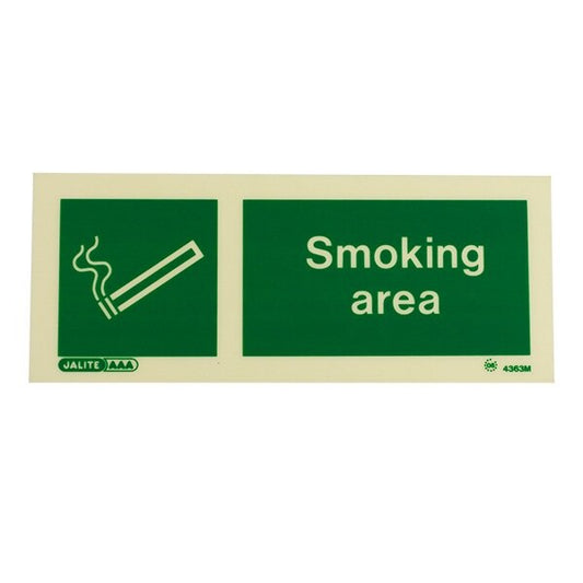 Smoking Area 80mm x 200mm - Rigid Plastic