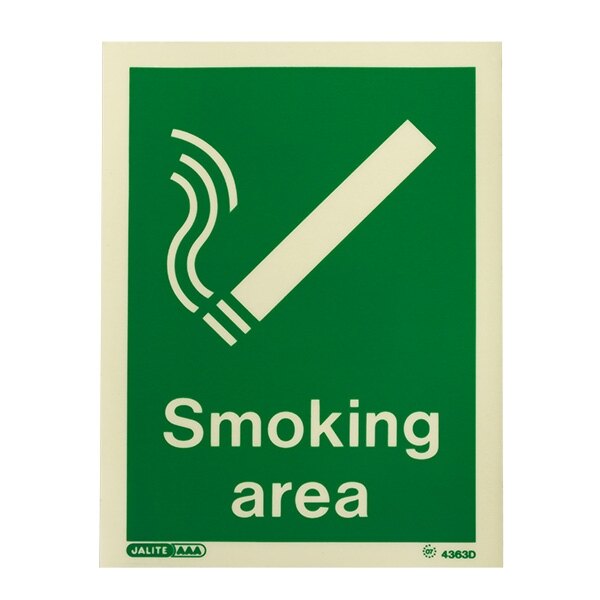 Smoking Area Vinyl 200mm x 150mm