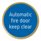 Self Adhesive 75mm Automatic Fire Door Keep Clear SSS