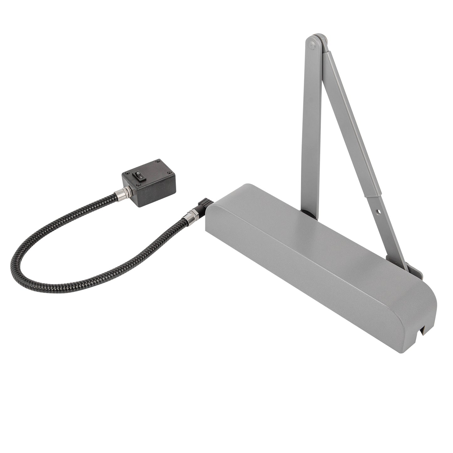 Exidor 9870 Electro-Hydraulic Door Closer in Silver Radius