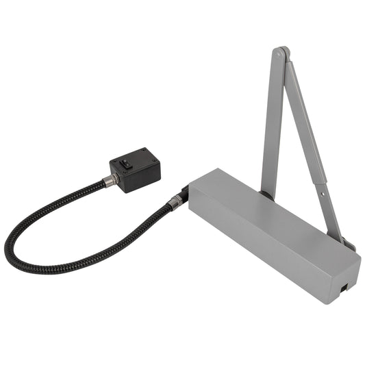 Exidor 9870 Electro-Hydraulic Door Closer in Silver Square