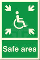 Safe Area Sign (150x200) - Rigid Plastic