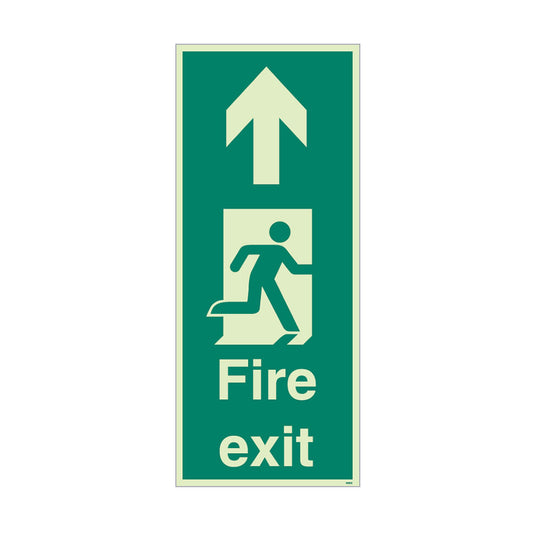 Floor Mounted Escape Route Sign, 600x250mm, "Fire exit" text