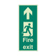 Floor Mounted Escape Route Sign, 600x250mm, "Fire exit" text