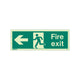 Fire Exit Sign - Rigid Plastic - Left - Size K
