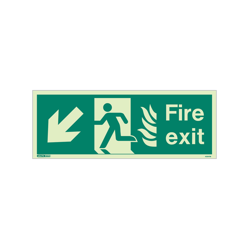 NHS Fire Exit Sign - DL - Size K - RP