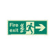 NHS Fire Exit Sign - Right - Size K - RP