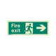 Fire Exit Sign - Rigid Plastic - Right - Size K