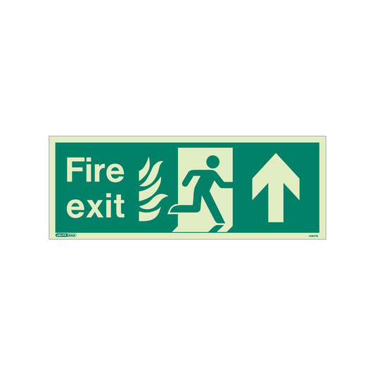 NHS Fire Exit Sign - Up - Size K - RP