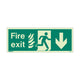 NHS Fire Exit Sign - Down - Size J - RP