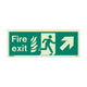 NHS Fire Exit Sign - UR - Size J - RP