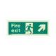 Fire Exit Sign - Rigid Plastic - Up/Right - Size K