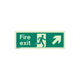 Fire Exit Sign - Rigid Plastic - Up/Right - Size T