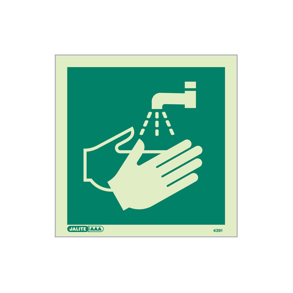 Hand Wash Facility Sign, No Text, 150x150mm, Rigid PVC