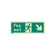 Fire Exit Sign - Rigid Plastic - Down/Right - Size T