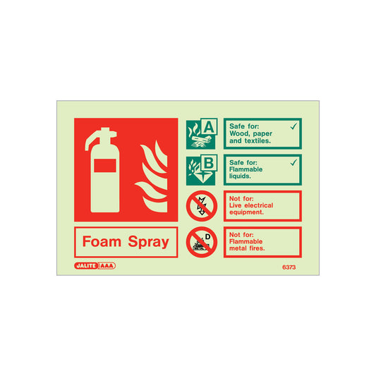 Extinguisher Sign - Rigid Plastic - Foam (Not Elec) 100x150