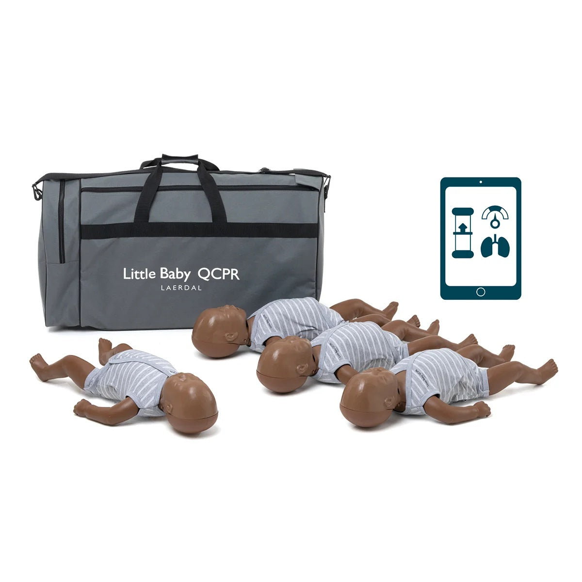 Laerdal Little Baby QCPR Dark Skin Training Manikin - 4Pk