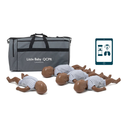 Laerdal Little Baby QCPR Dark Skin Training Manikin - 4Pk