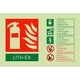Extinguisher ID Sign - Lithium Ion Battery (A + Elec) - Landscape 105x150mm