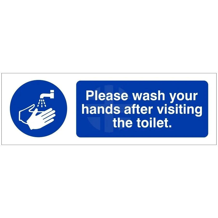 Please wash hands after visit the toilet - 300x100mm RP/SA