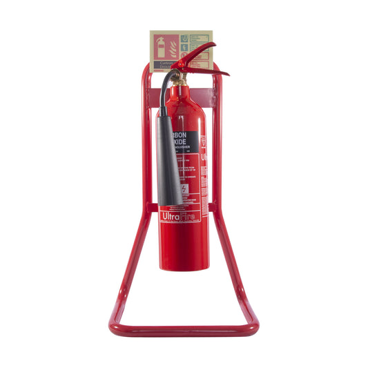 Red Metal Single Extinguisher Stand - In Stock - (REPLACEMENT DUE - UFMET1R)