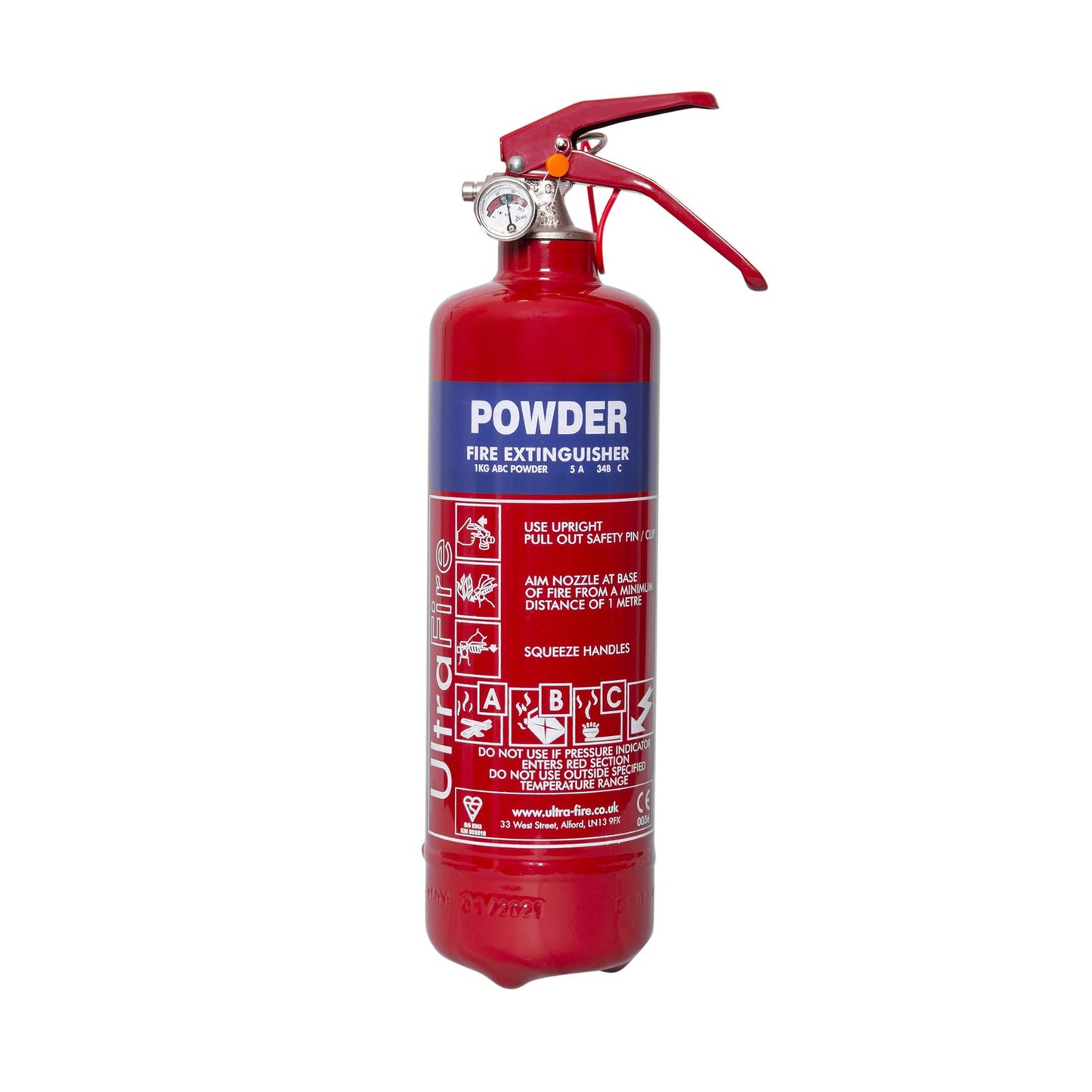 UltraFire 1kg ABC Powder Fire Extinguisher