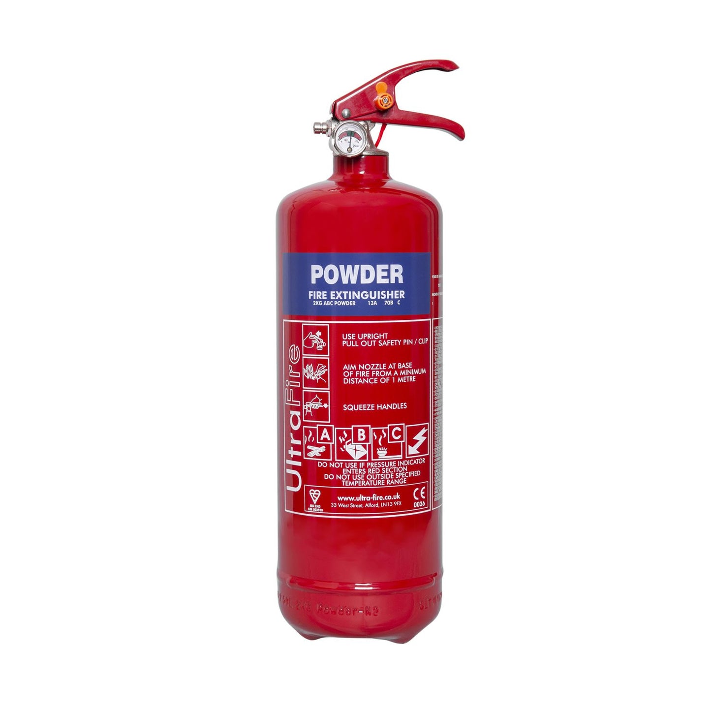 UltraFire 2kg ABC Powder Fire Extinguisher