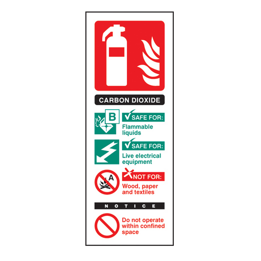 Extinguisher Sign - Rigid Plastic - CO2
