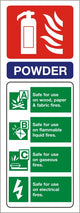 Extinguisher Sign - Rigid Plastic - Powder